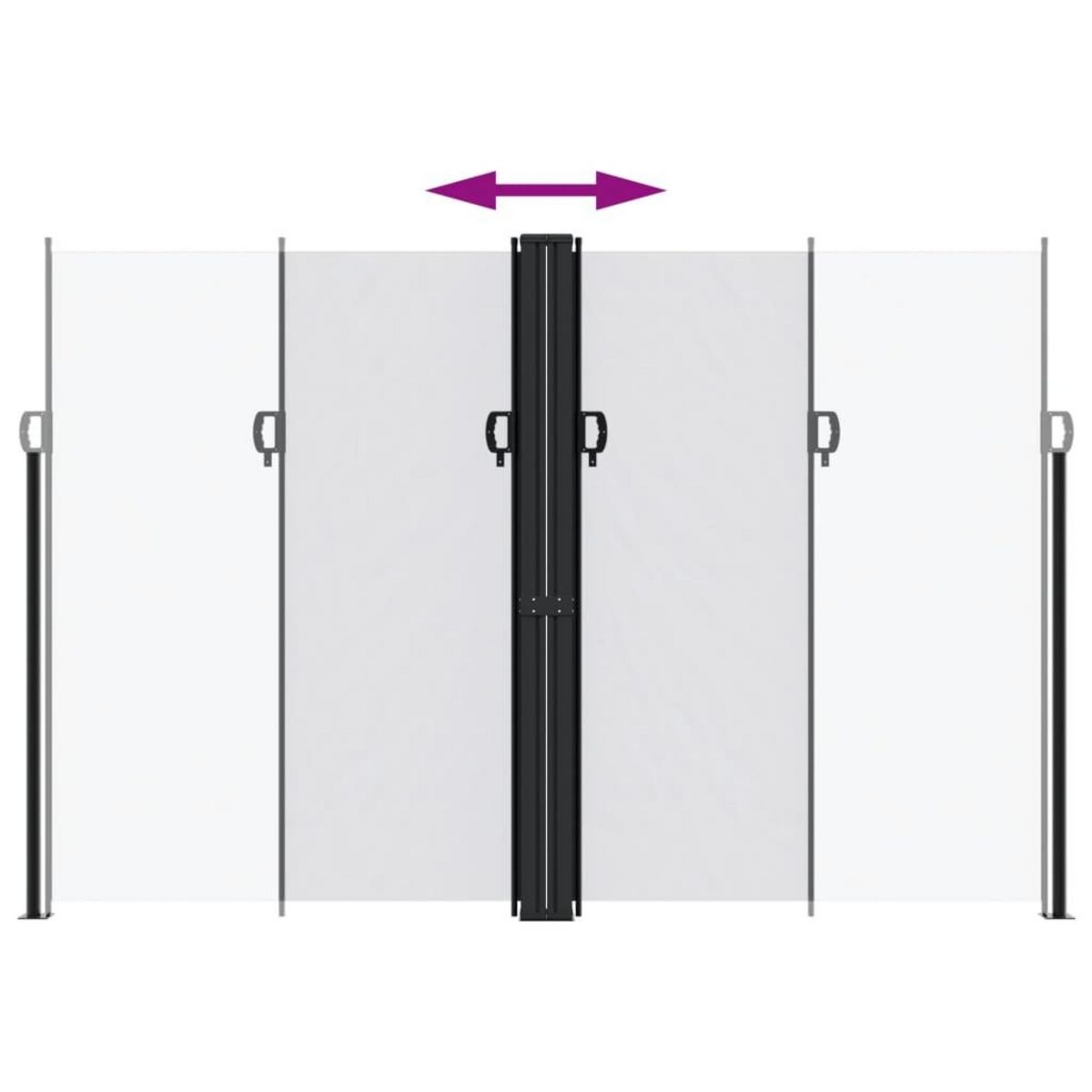 VIDAXL Auvent lateral retractable blanc 220x1200 cm