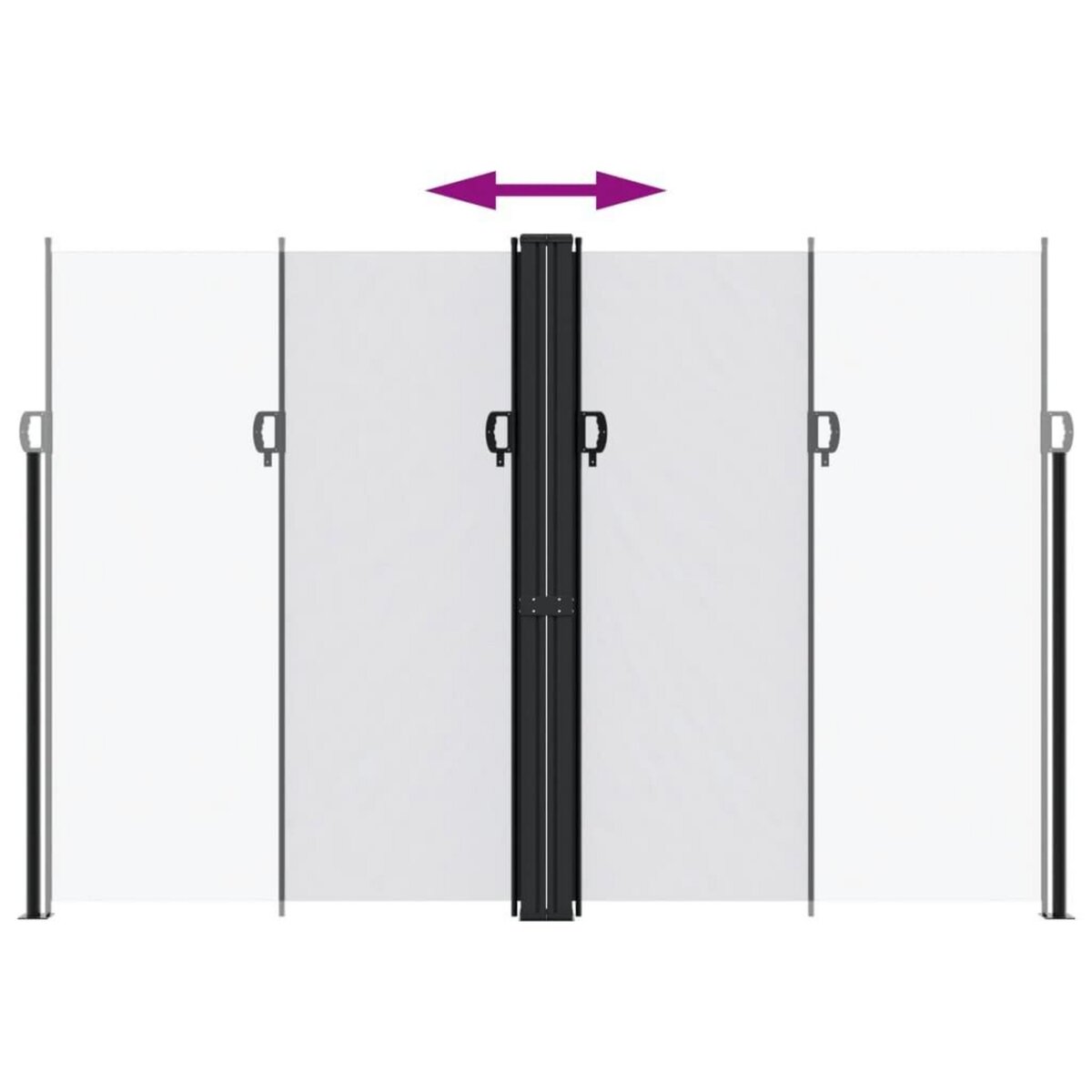 VIDAXL Auvent lateral retractable blanc 220x1200 cm