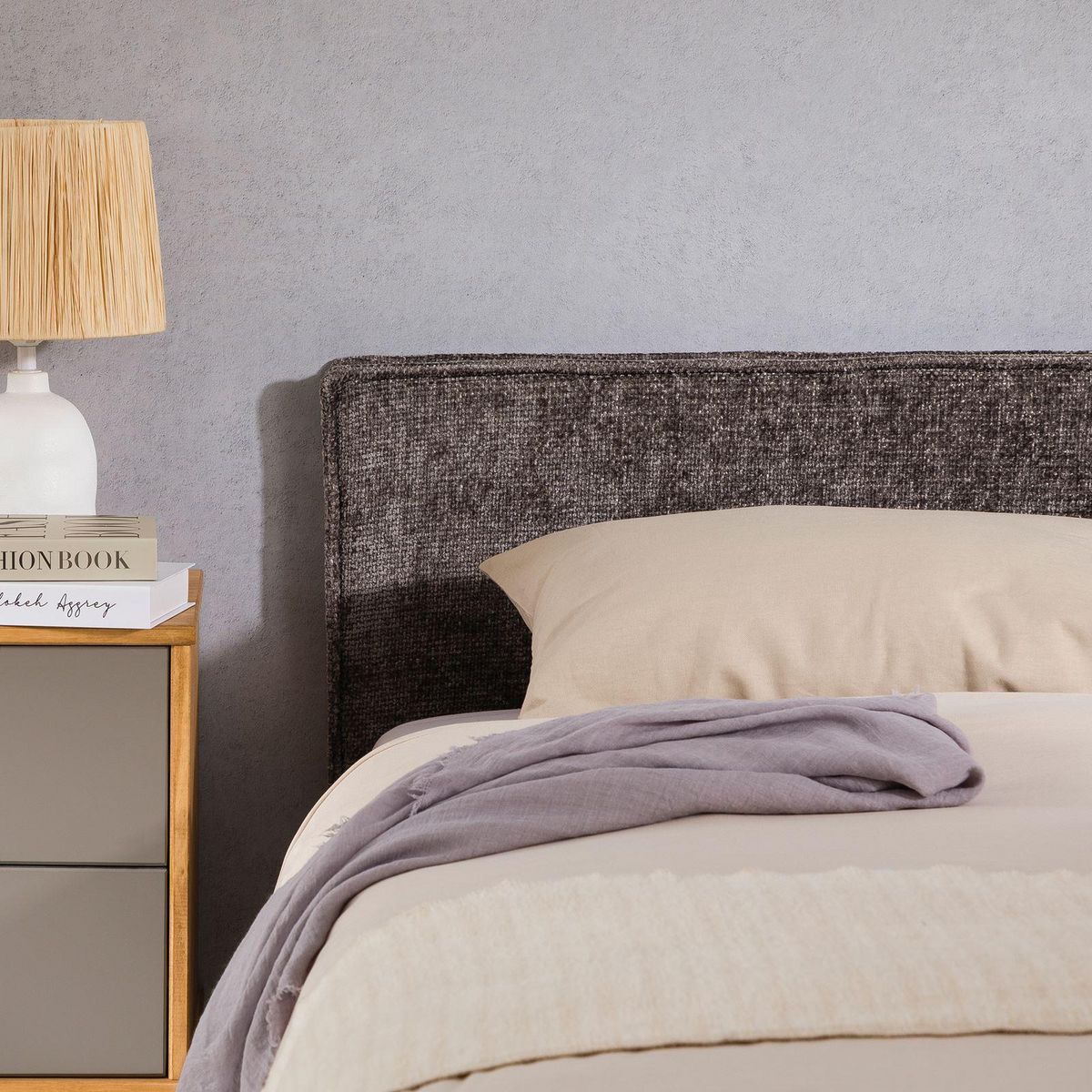 IDIMEX Tête de lit YOLAN 90 sur pieds, en tissu