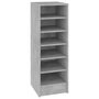 Voir la diapositive 2 : VIDAXL Armoire a chaussures Gris beton 31,5x35x90 cm Bois d'ingenierie