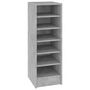 Voir la diapositive 2 : VIDAXL Armoire a chaussures Gris beton 31,5x35x90 cm Bois d'ingenierie