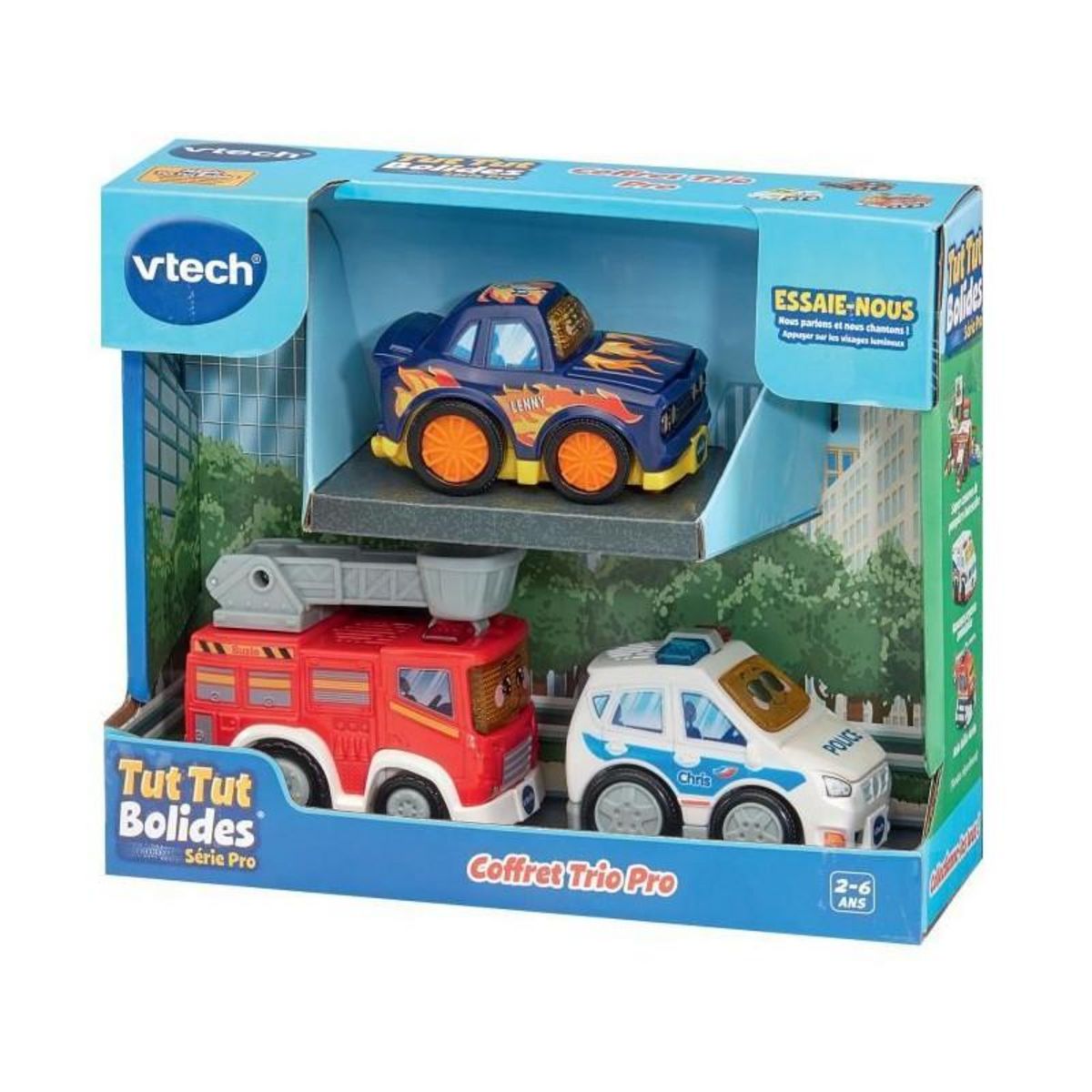 VTECH TUT TUT BOLIDES - VÉHICULES SÉRIE PRO - COFFRET TRIO