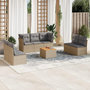 Voir la diapositive 1 : VIDAXL Salon de jardin avec coussins 8pcs melange beige resine tressee