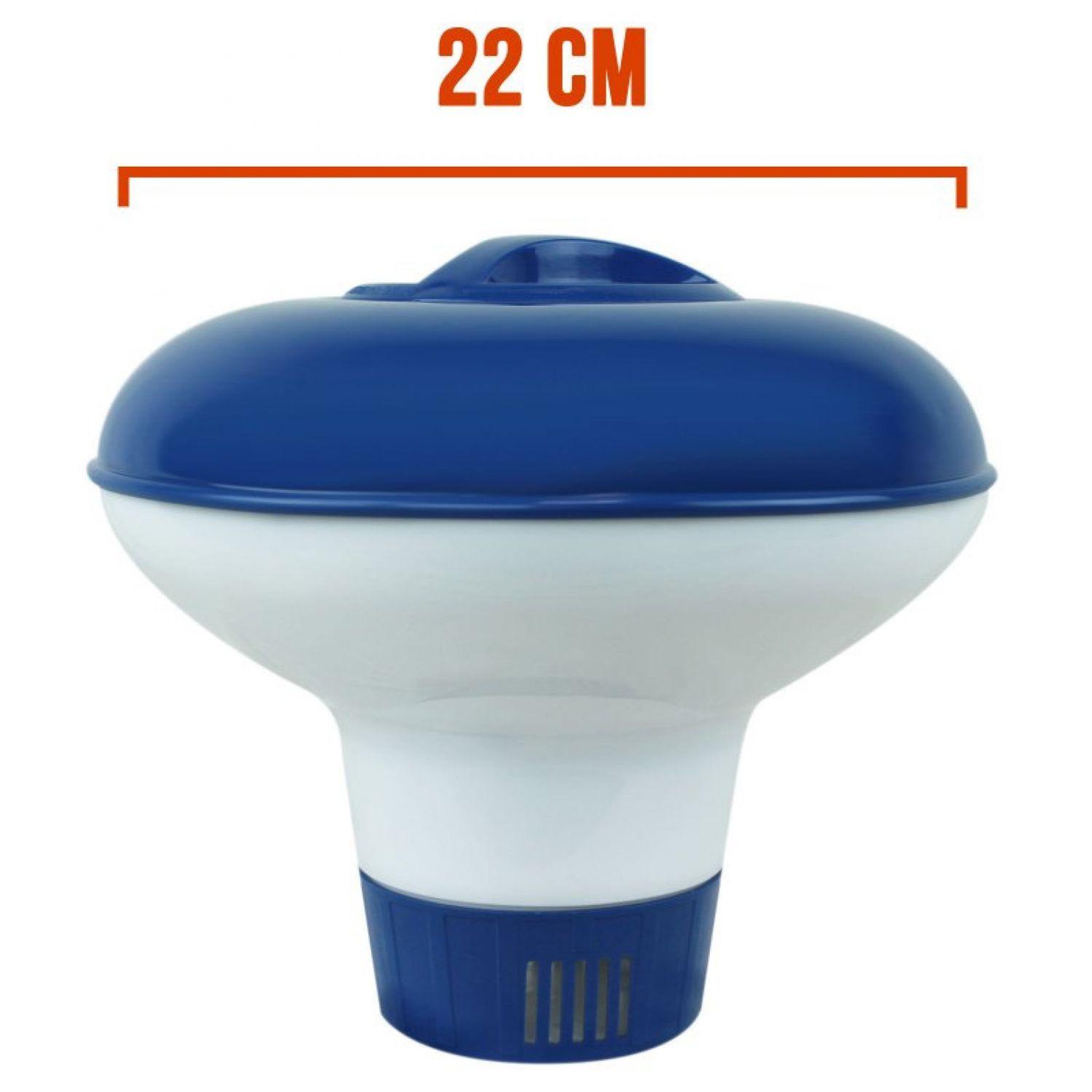 Voir la diapositive 2 : LINXOR Diffuseur de chlore et de brome flottant réglable - 13, 17.5 ou 22 cm
