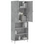 Voir la diapositive 3 : VIDAXL Buffet haut Gris beton 69,5x34x180 cm Bois d'ingenierie