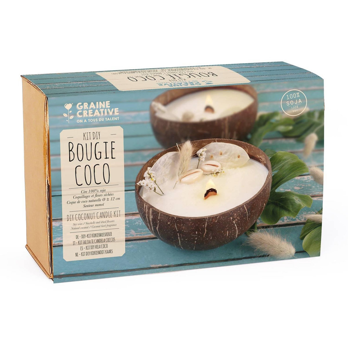 Graine créative Bougie noix de coco à faire soi-même
