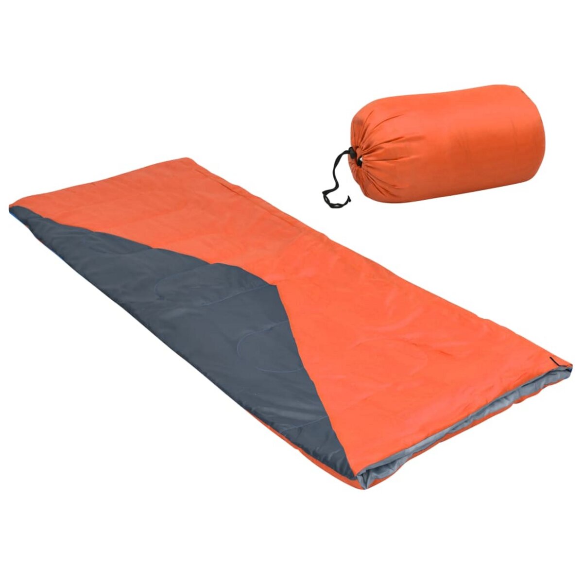 VIDAXL Sac de couchage leger en forme d enveloppe Orange 1 100 g