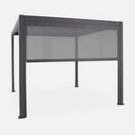 SWEEEK Pergola Bioclimatique – Triomphe – 4x3m, aluminium, à lames orientables + store 3m. Coloris disponibles : Gris, Blanc