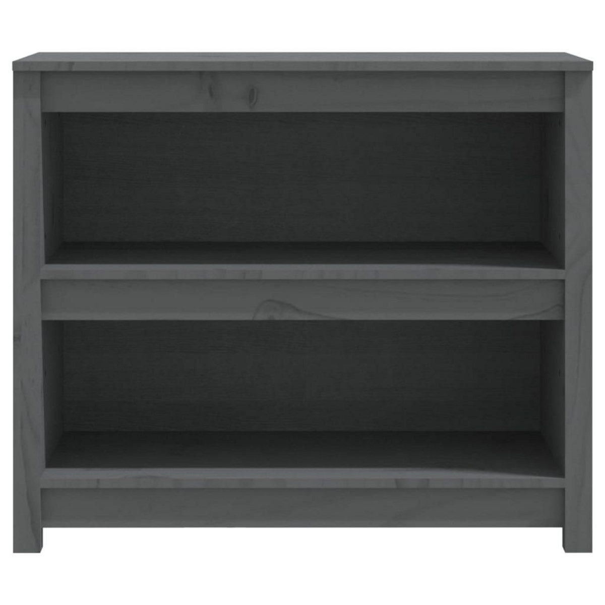 VIDAXL Bibliotheque Gris 80x35x68 cm Bois de pin massif