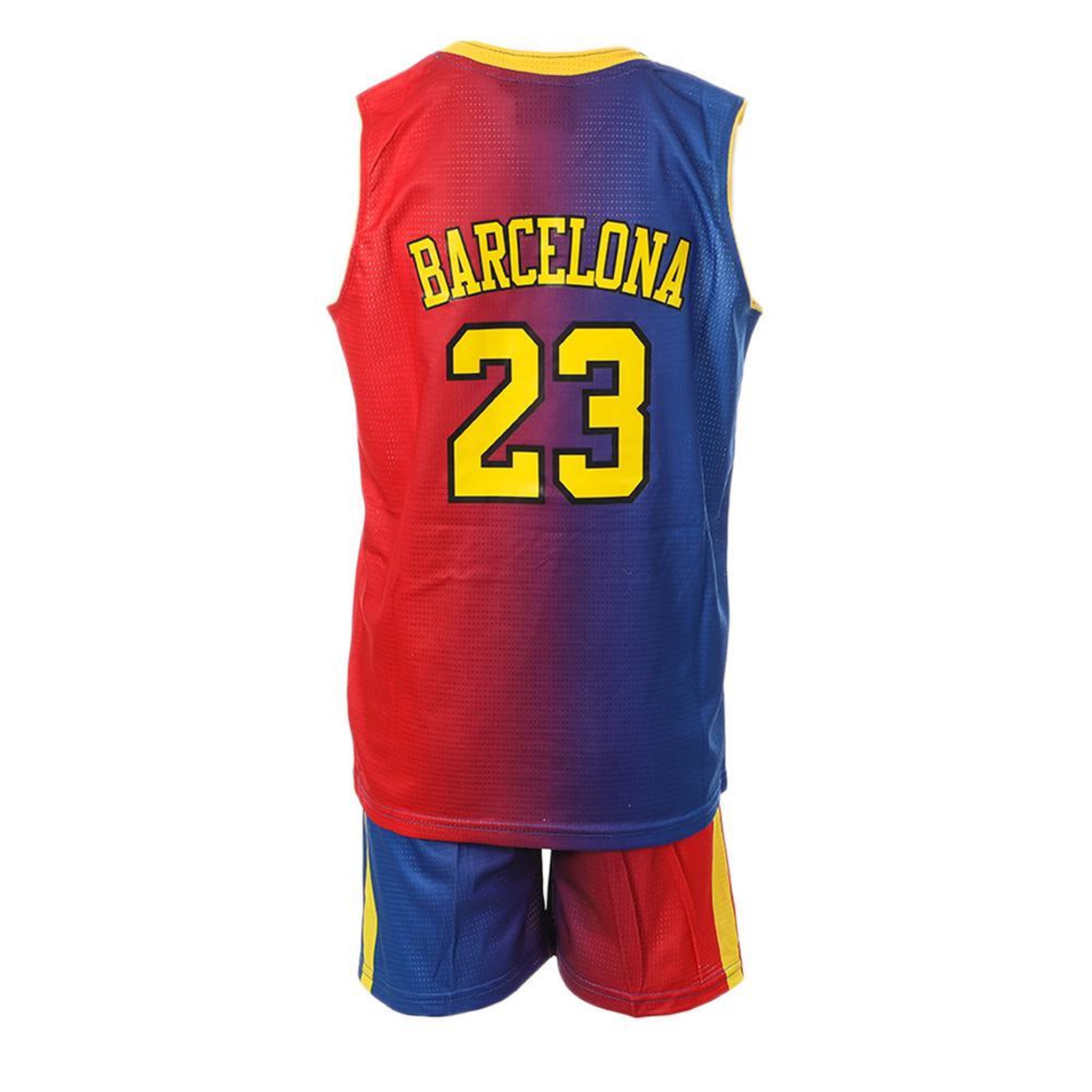 Voir la diapositive 2 : SPORTZONE Barcelona Ensemble de basket Bleu/Rouge Enfant Sport Zone