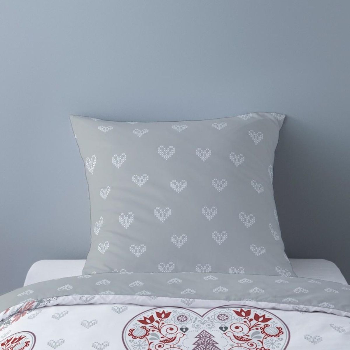 Dourev Housse de couette Flanelle 140x200 + 1 taie d'oreiller