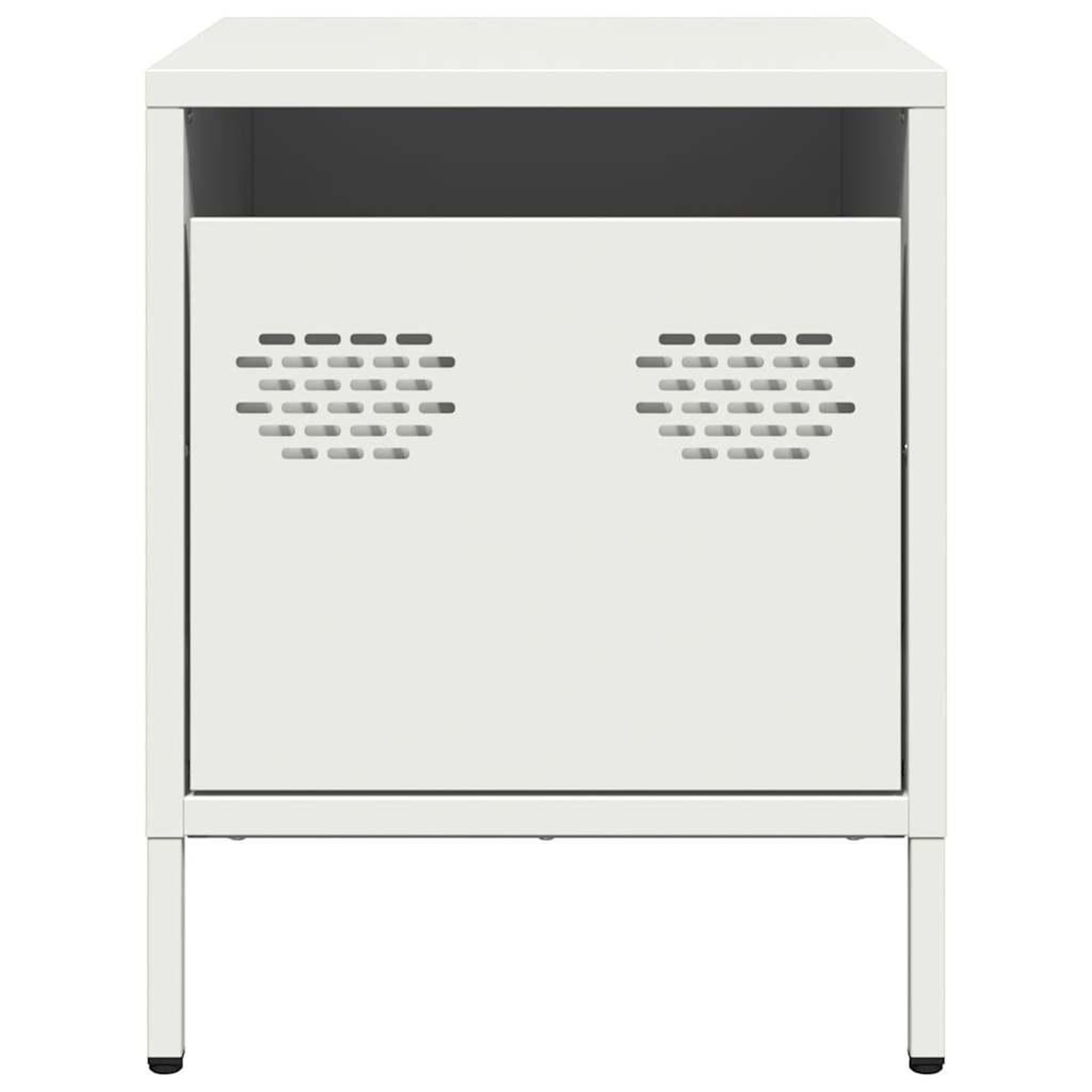 Voir la diapositive 5 : VIDAXL Tables de chevet 2 pcs blanc 35x39x43,5 cm acier