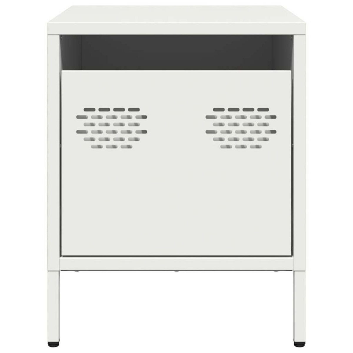 VIDAXL Tables de chevet 2 pcs blanc 35x39x43,5 cm acier