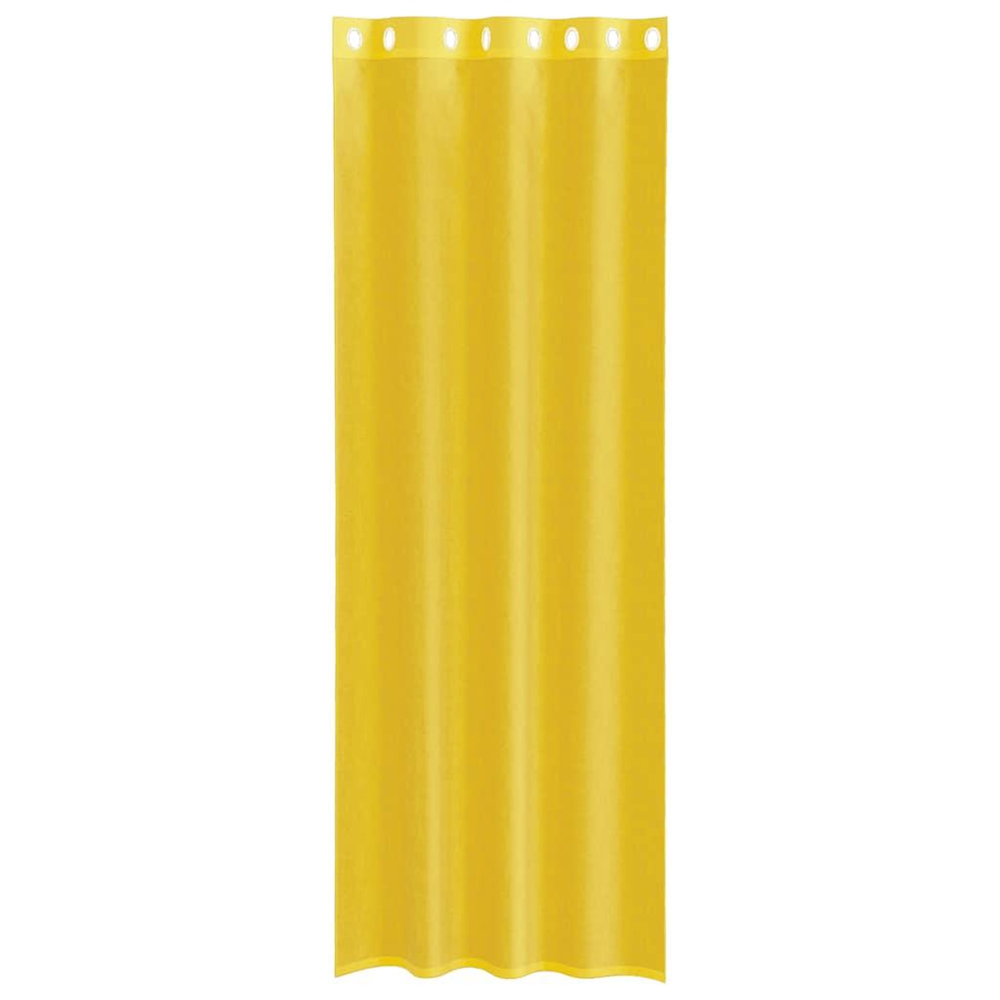 Voir la diapositive 4 : VIDAXL Rideaux en voile avec œillets 2 pcs jaune