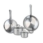 ELO Ensemble de 2 Poêles de cuisson 28 et 32 cm et 2 faitouts 14 et 20 cm Elo Profi Citrin