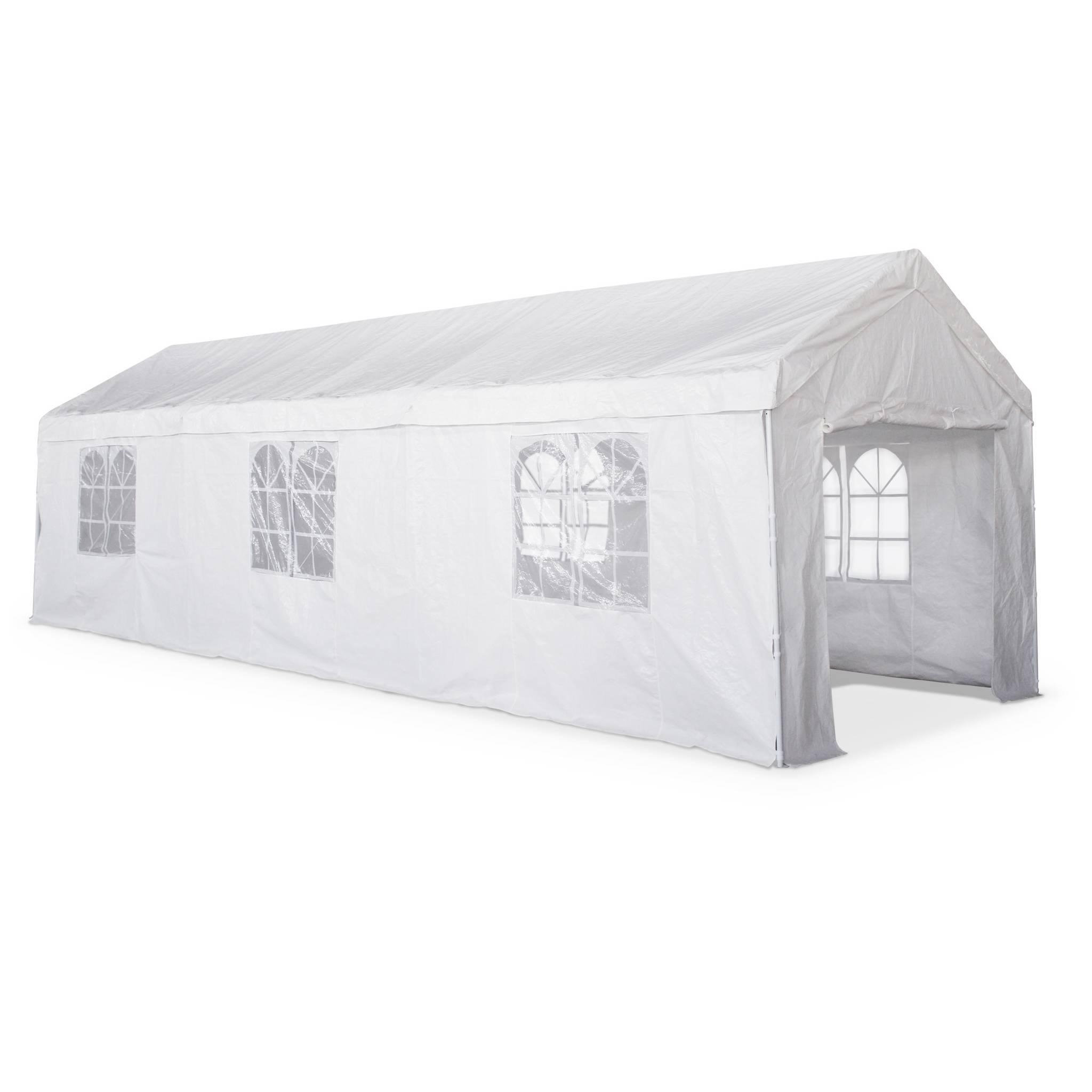 Voir la diapositive 1 : SWEEEK Tente de réception - Burdigala 3x9m -  Blanc. connecteurs métal. tente de jardin idéale pour réception à utiliser comme pavillon. chapiteau ou tonnelle