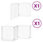 Voir la diapositive 2 : VIDAXL Barriere pour chien porte pliable 6panneaux blanc bois peuplier