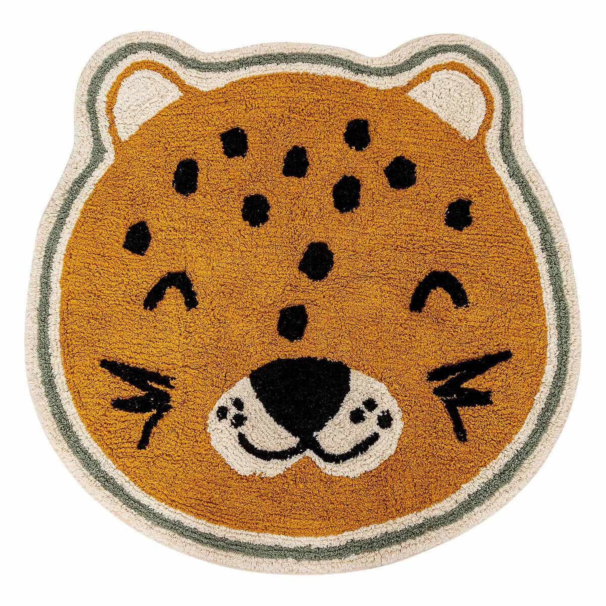 Atmosphera Kids Tapis déco enfant  léopard  90cm ocre