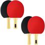 Voir la diapositive 4 : HOMCOM Set de 4 raquettes de tennis de table ping-pong - 8 balles, sacoche zippée de transport inclus