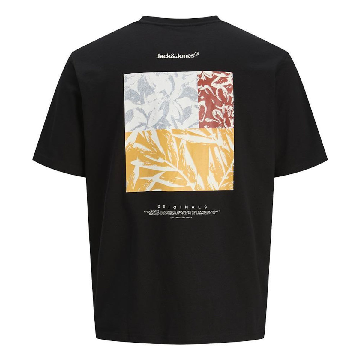 Jack & Jones T-Shirt Noir/Jaune Homme Jack & Jones Back