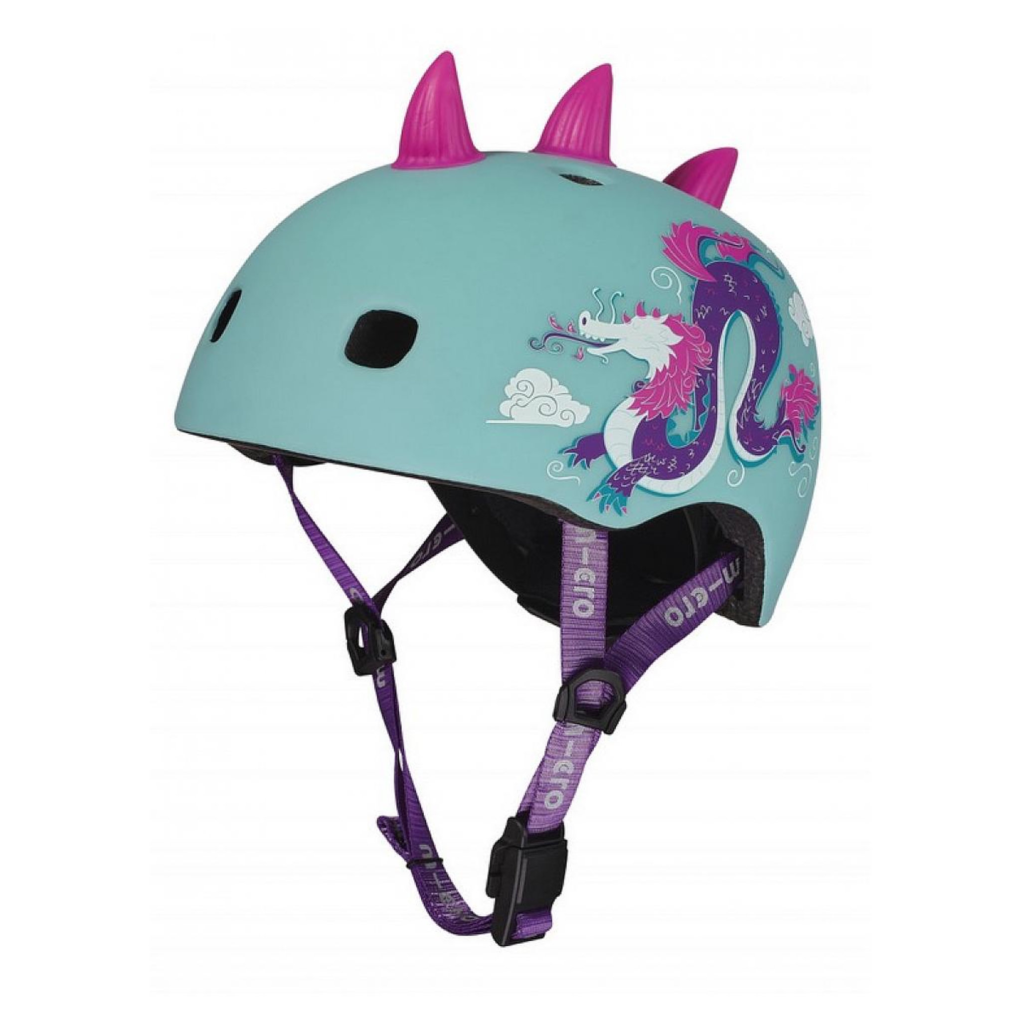Voir la diapositive 2 : Micro Casque velo et trottinette dragon 3D taille S