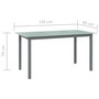 Voir la diapositive 5 : VIDAXL Table de jardin Gris clair 150x90x74 cm Aluminium et verre