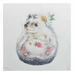 Paris Prix Lot de 20 Serviettes en Papier  Hérisson  33x33cm Blanc