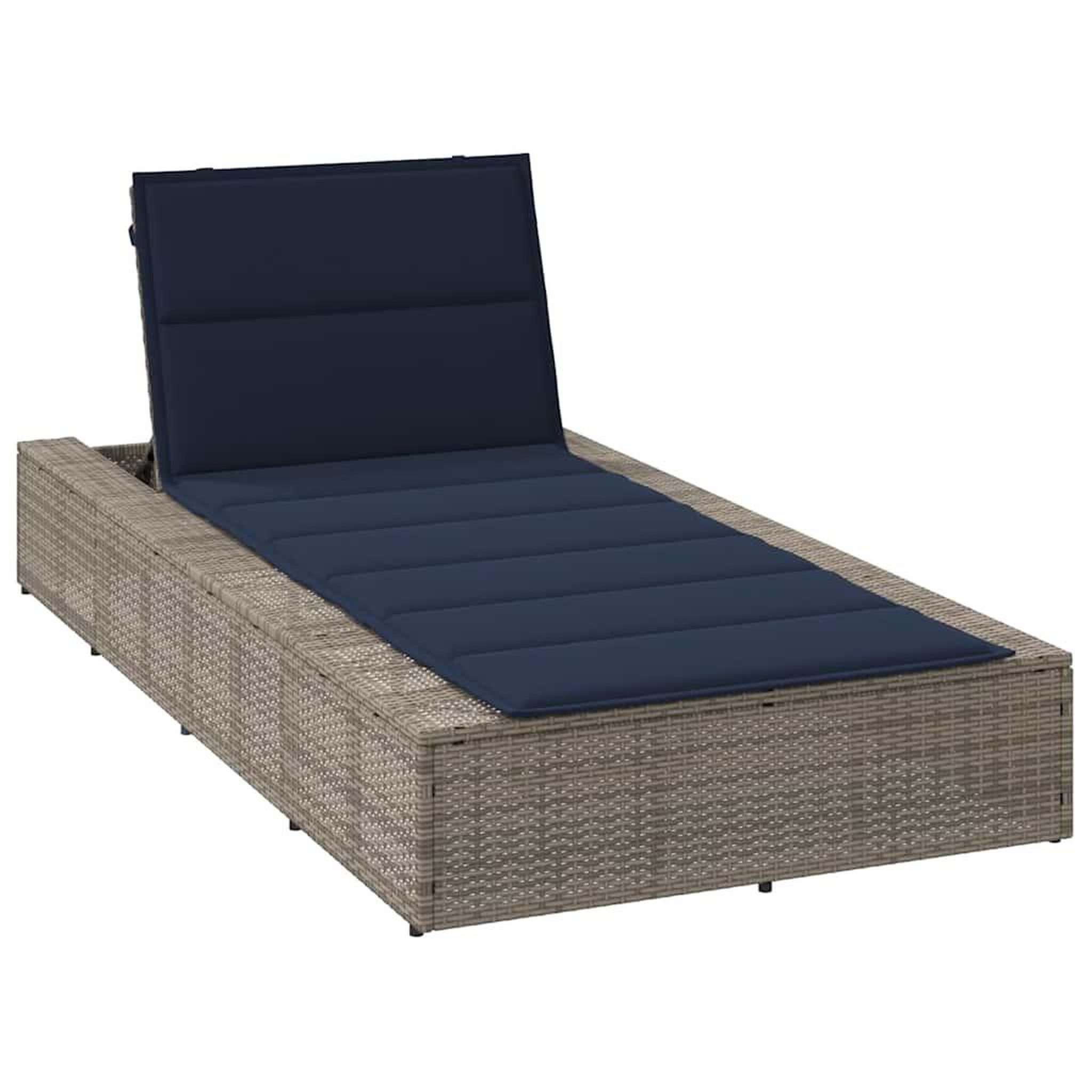 VIDAXL Transat avec coussin flottant gris resine tressee