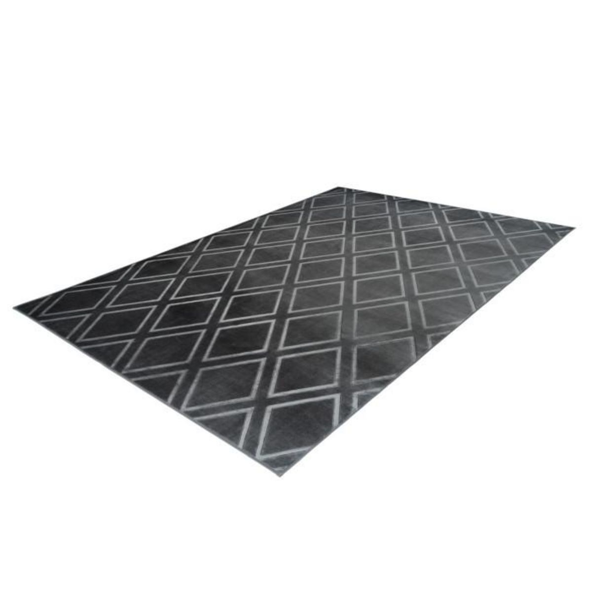 Paris Prix Tapis Imprimé Losange Fait Main  Monroe III  Anthracite