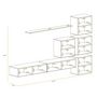 Voir la diapositive 4 : Paris Prix Meuble TV Mural Design  Switch IX  310cm Naturel & Blanc