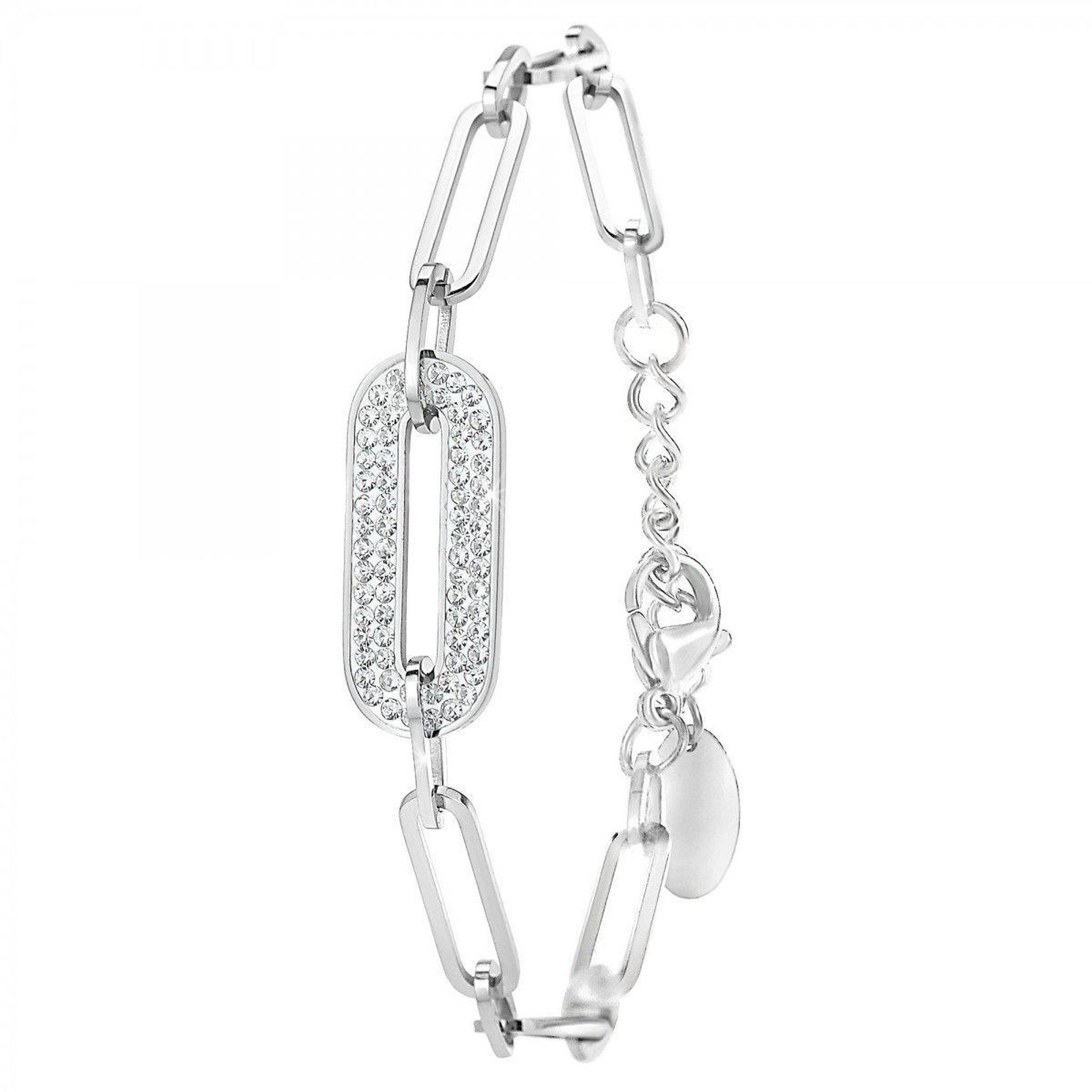Voir la diapositive 1 : SC CRYSTAL Bracelet en acier inoxydable SC Crystal en Acier Rhodié argenté