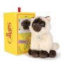 Voir la diapositive 2 : BT CHAPS Peluche Chat Siamois Eddie En Boite sardines - 17 Cm