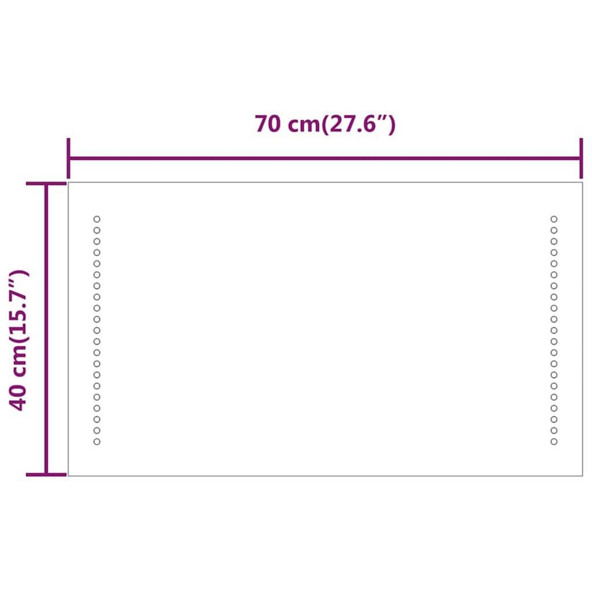 VIDAXL Miroir de salle de bain a LED 70x40 cm