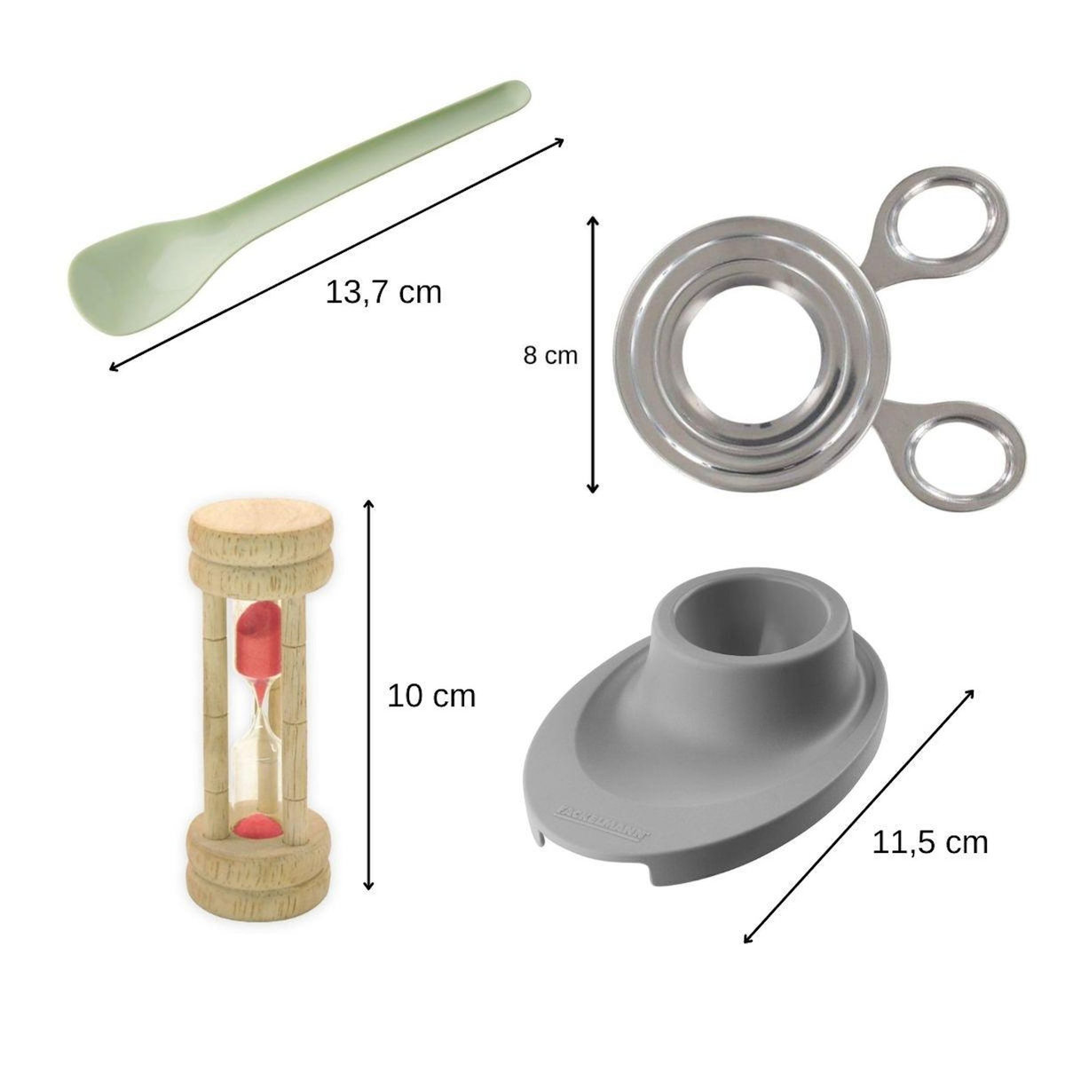 Fackelmann Ensemble de 4 ustensiles de cuisine pour la cuisson des œufs Fackelmann