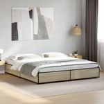 VIDAXL Cadre de lit sans matelas chene sonoma 200x200 cm