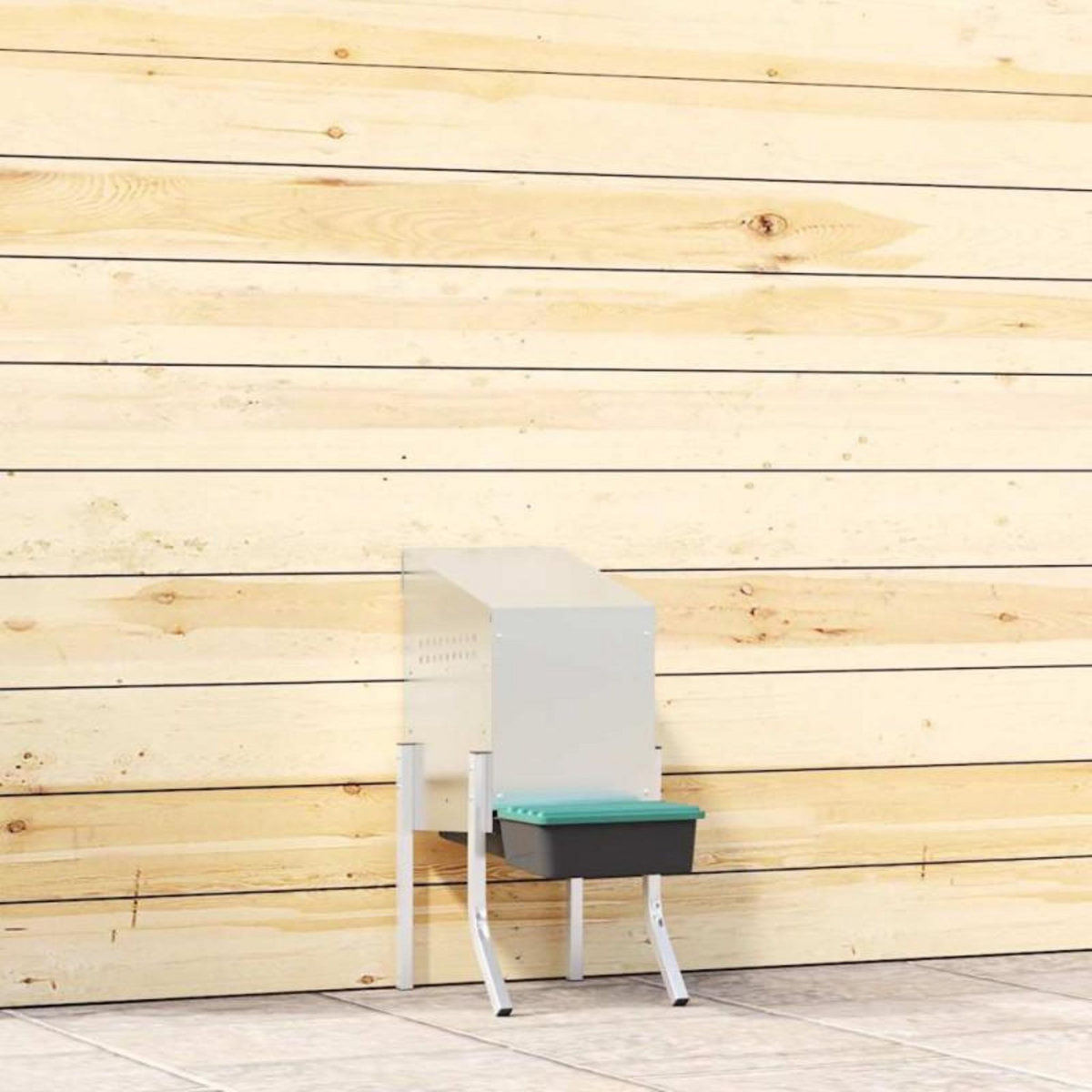 VIDAXL Nichoir à poules1 compartiment avec pieds en acier galvanisé