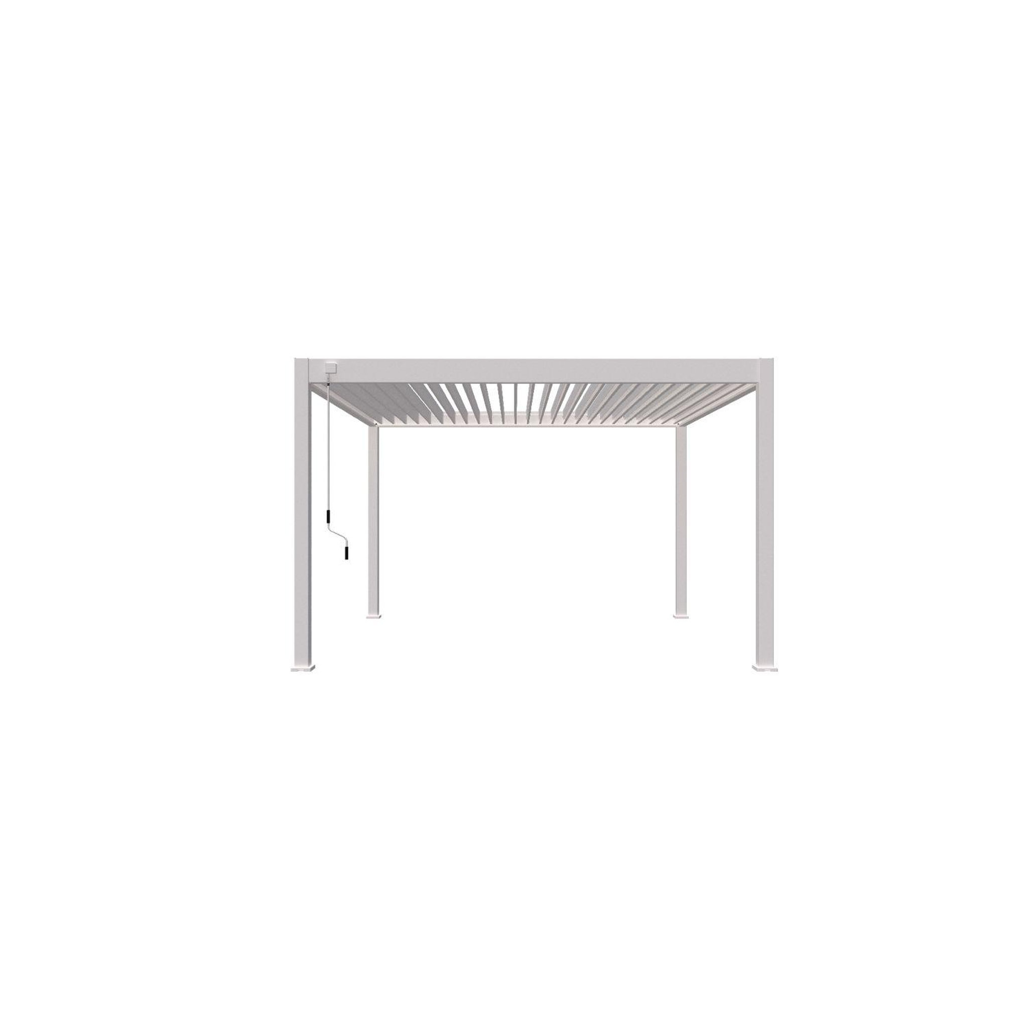 Voir la diapositive 4 : Pergola Bioclimatique autoportée 4x4 m - Aluminium - Blanc - VS OmBREA®