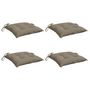 Voir la diapositive 3 : VIDAXL Coussins de chaise lot de 4 taupe 40x40x7 cm tissu oxford