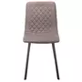 IDIMEX Lot de 4 chaises TREVISO avec revêtement en tissu et structure en métal noir, chaise de salle à manger coloris beige
