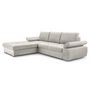 Voir la diapositive 2 : BEST MOBILIER Bianca - canapé d'angle gauche 4 places convertible avec coffre en tissu texturé