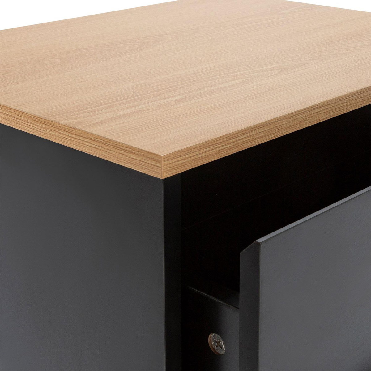 VS VENTA-STOCK Commode haute Desi 5 tiroirs couleur Noir