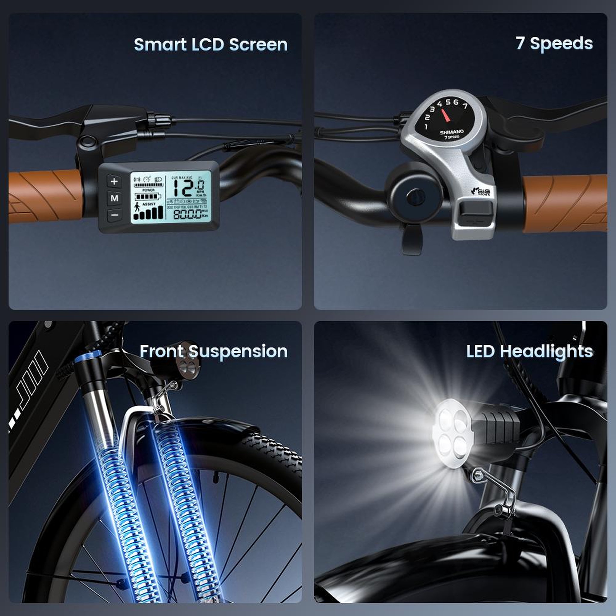 Voir la diapositive 6 : ISCOOTER Vélo électrique iScooter Ucitys, batterie 36 V 13 Ah, 26 pouces, idéal pour la ville, application intelligente