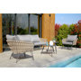 Voir la diapositive 8 : DCB GARDEN Salon bas de jardin en corde tissé taupe et anthracite  4 places CAPRI