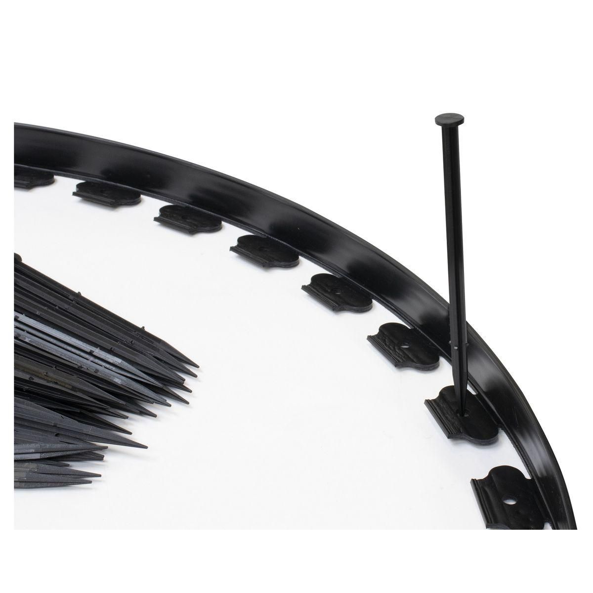 Inkazen Rouleau de bordurette plastique (L)1000 cm x (H)5cm x Epaisseur : 0,47cm