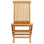 Voir la diapositive 5 : VIDAXL Chaises de jardin et coussins noir lot de 8 Bois de teck massif