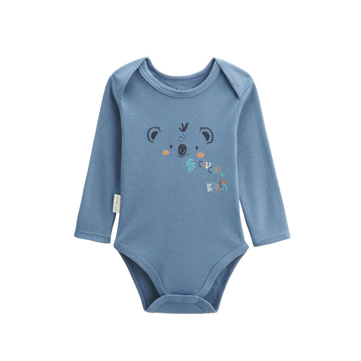 Petit Béguin Lot de 2 bodies bébé manches longues Coucou Koala