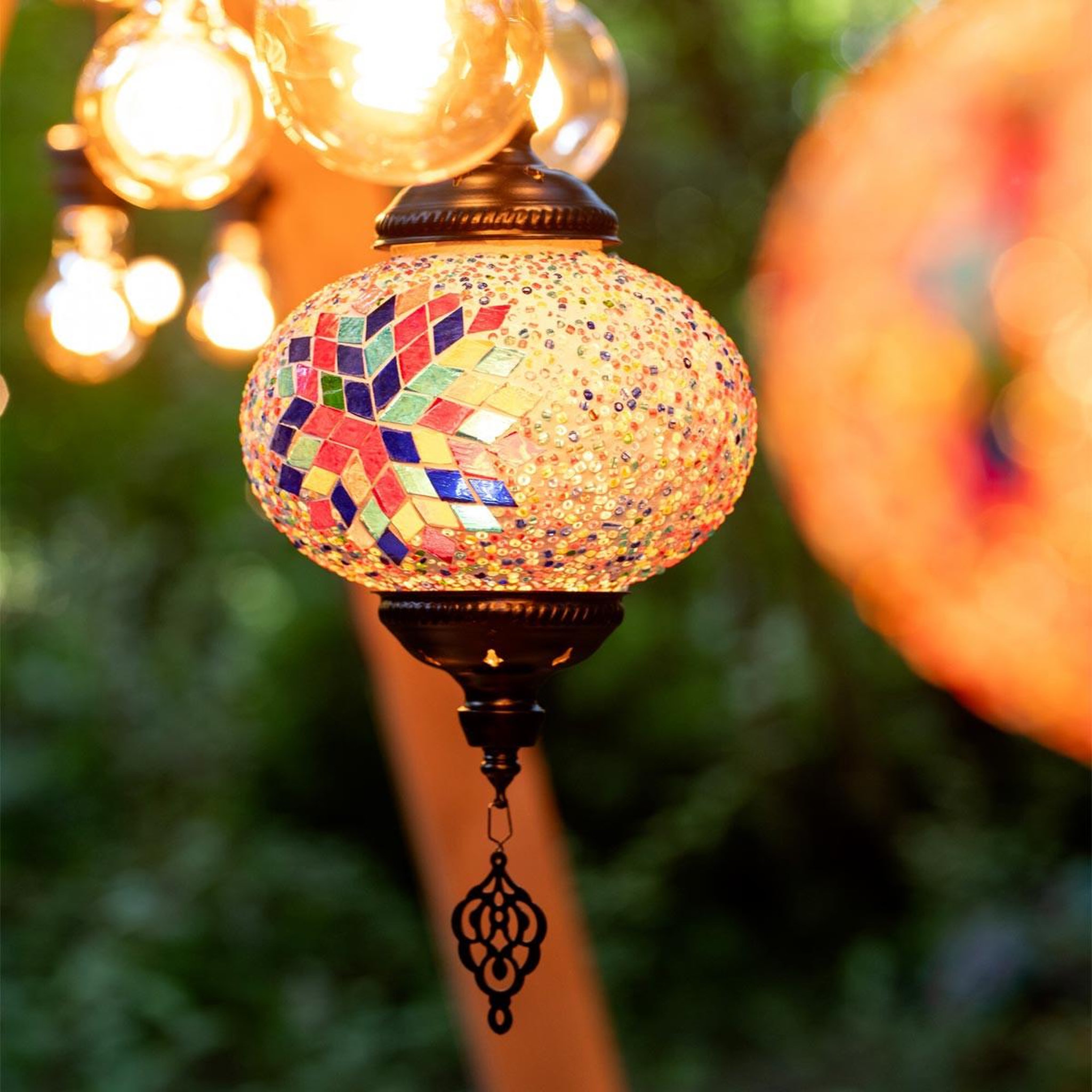 Voir la diapositive 5 : J-LINE Lampe suspension mosaïque  neal  18cm multicolore