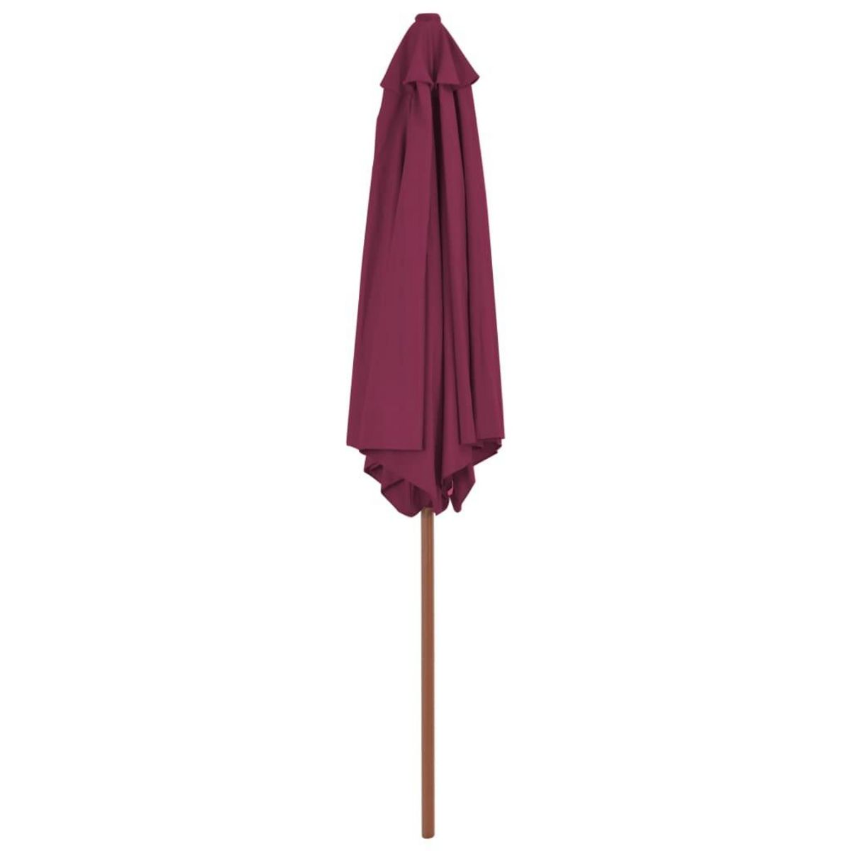 VIDAXL Parasol d'exterieur avec mat en bois 270 cm rouge bordeaux