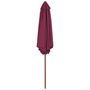 Voir la diapositive 3 : VIDAXL Parasol d'exterieur avec mat en bois 270 cm rouge bordeaux