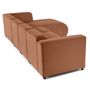 Voir la diapositive 6 : LISA DESIGN Suaro - canapé modulable d'angle droit 5 places en tissu texturé